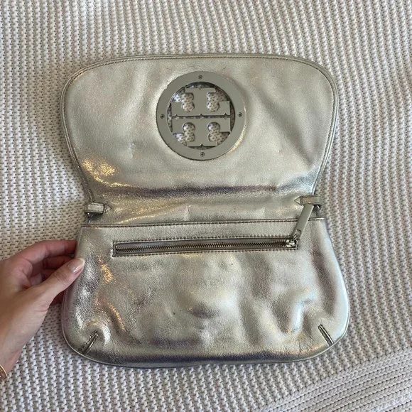 Tory Burch Silver Clutch - Picture 3 of 4